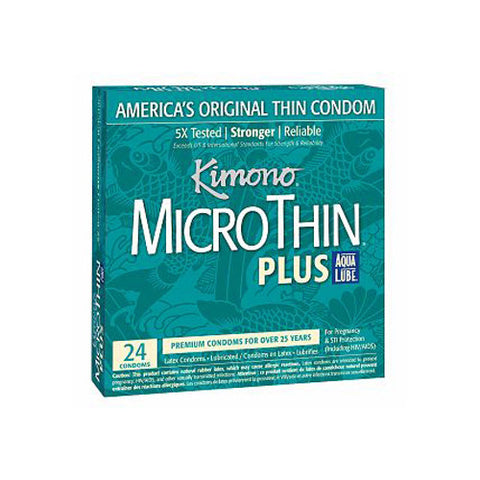 Mayer Laboratories Kimono Condoms Micro Thin Plus Aqua Lube (1x24 Count)