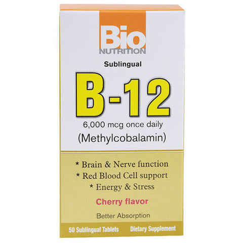 Bio Nutrition B12 Sublingual 6000 mcg (1x50 Tablets)