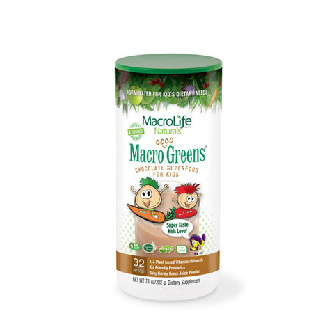 MacroLife Naturals Jr. Macro Coco-Greens for Kids Chocolate 7.1 Oz