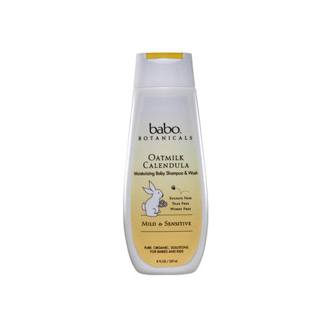 Babo Botanicals Moisturizing Baby Shampoo and Wash Oatmilk Calendula (8 fl Oz)