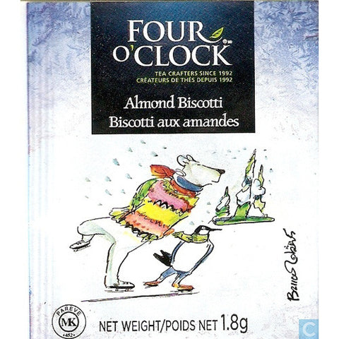 Four O'Clock Tea White Almond Biscotti (6x16 Tea Bags)