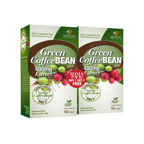 Genceutic Naturals Green Coffee Bean 400 mg (60 Veg Caps - 2 ct)