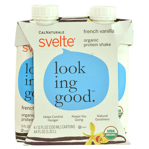 Svelte Protein Shake Organic French Vanilla 11 fl Oz (24 Pack)