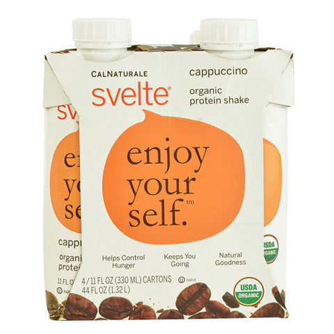 Svelte Protein Shake Organic Cappucino 11 fl Oz (24 Pack)