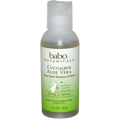 Babo Botanicals Shampoo and Wash Cucumber Aloe Vera Travel Size (1x2 Oz)