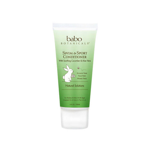 Babo Botanicals Swim and Sport Detangling Conditioner Cucumber Aloe Vera 6 Oz