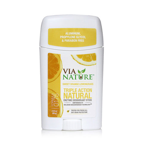 Via Nature Deodorant Stick Sweet Orange Lemongrass (1x2.25 Oz)