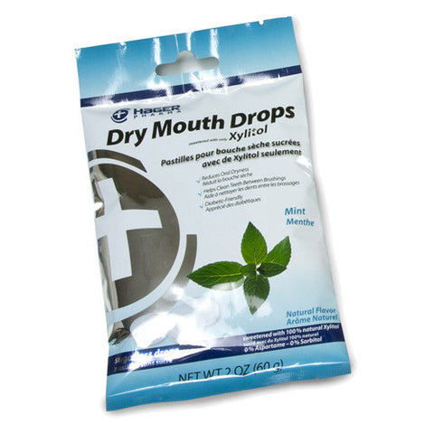 Hager Pharma Dry Mouth Drops Mint 2 Oz