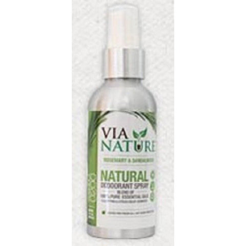 Via Nature Deodorant Spray Rosemary and Sandalwood (4 fl Oz)