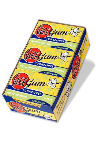 Glee Gum Sugar Free Lemon Lime Gum Box (12x16 ct)