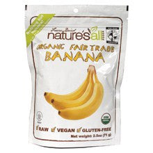 Nature's All Foods Fair Trade Freeze Dried Raw Banana (12x2.5 Oz)